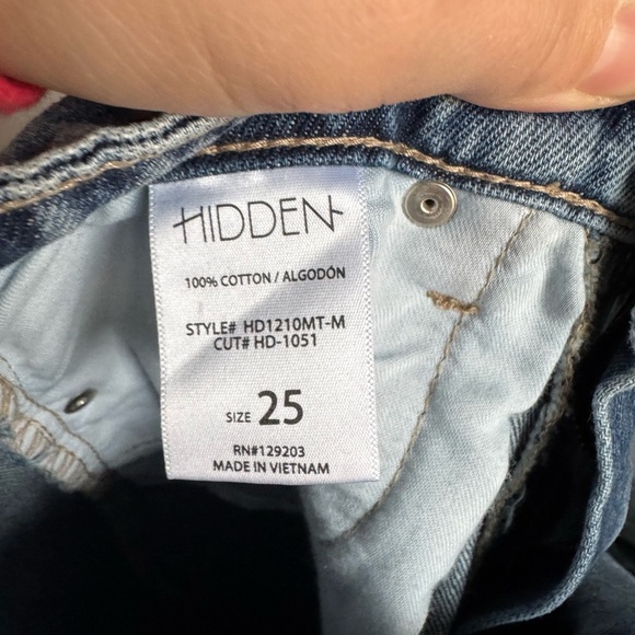 Hidden The Zoey Classic Tapered Light Wash High Rise Mom Jeans Women’s 25 - Picture 6 of 6
